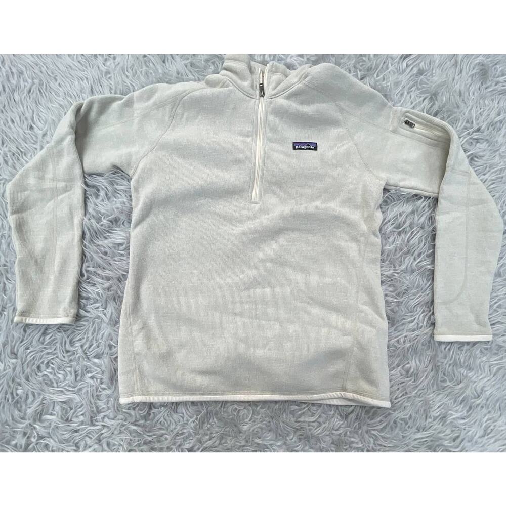 Patagonia Better Sweater Fleece Jacket 1/4 Quarter Zip Sz M Raw Linen